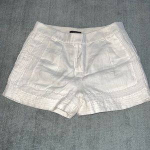 J Crew White Linen Shorts
